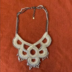 Never worn Stella & Dot Tallulah silver bib